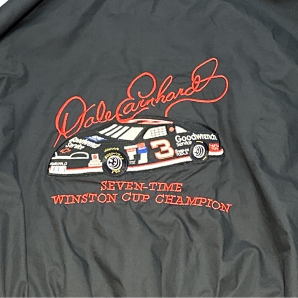 CHOKO DALE EARNHARDT 1994 winston cup black embroidered bomber jacket, size XL. - Picture 6 of 7